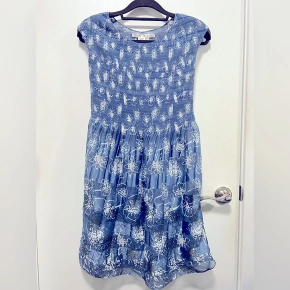 Max Studio Smocked Bodice Sleeveless Dress Size M - Picture 1 of 4